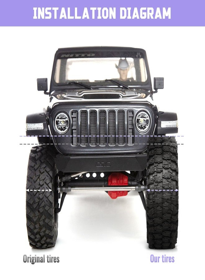 FriHobby 1.9" Aluminum Beadlock Wheel Rims w/1.9 Soft Rubber Crawler TiresTires for TRX4 SCX10 VS4-10 Gen 8 Gen7 - Image 3
